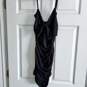 Amazon Black Ruched Body Con Dress